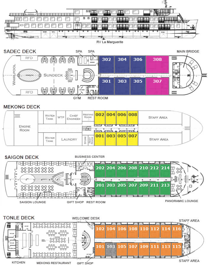 la marguerite cruise deck plan