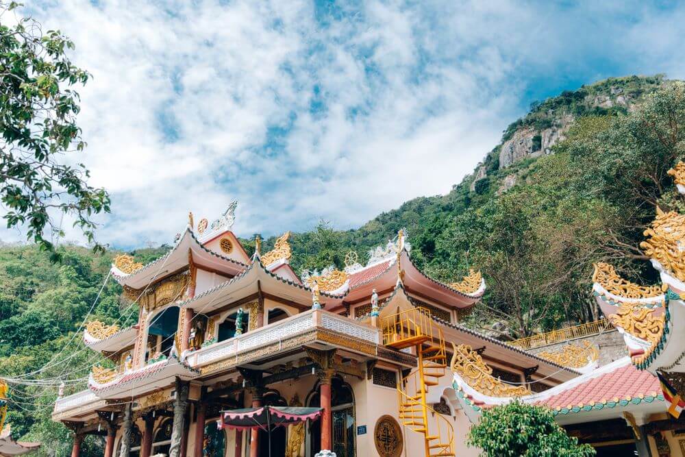 A Beautiful Pagoda on the top of Ba Den Mountain