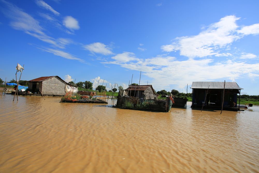 Village of Mechrey Tonle Sap near Siem Reap