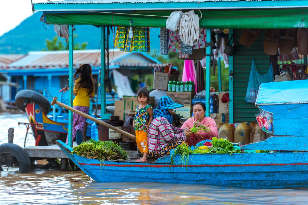 A floating catholic church in Kampong Chhnang