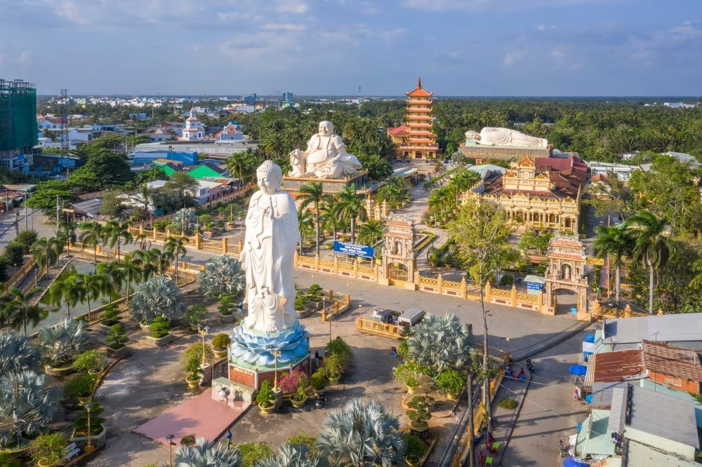 Aerial View of Vinh Trang Pagoda